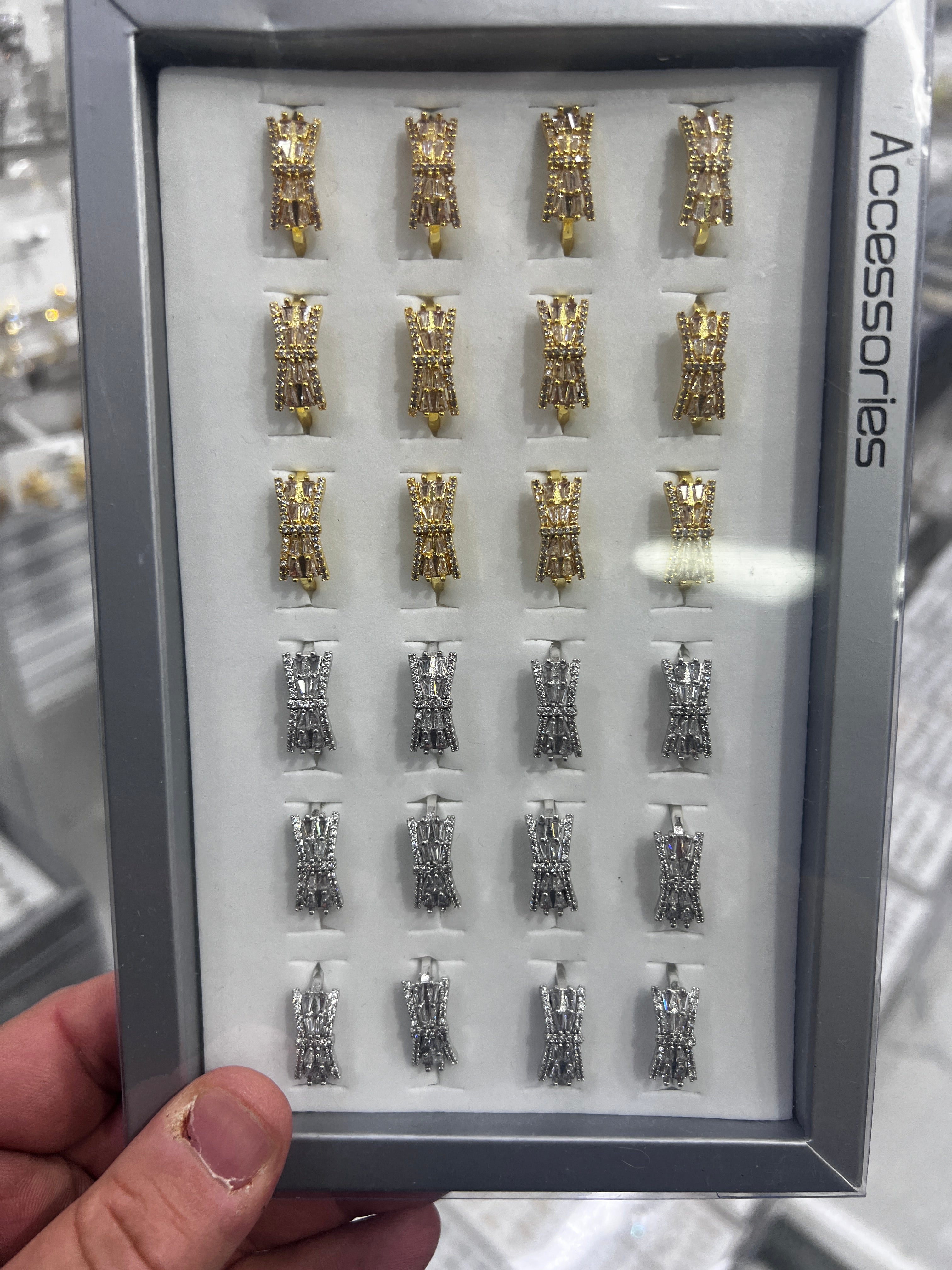 Zirkon Pirinç Yüzük Ayarlı 3