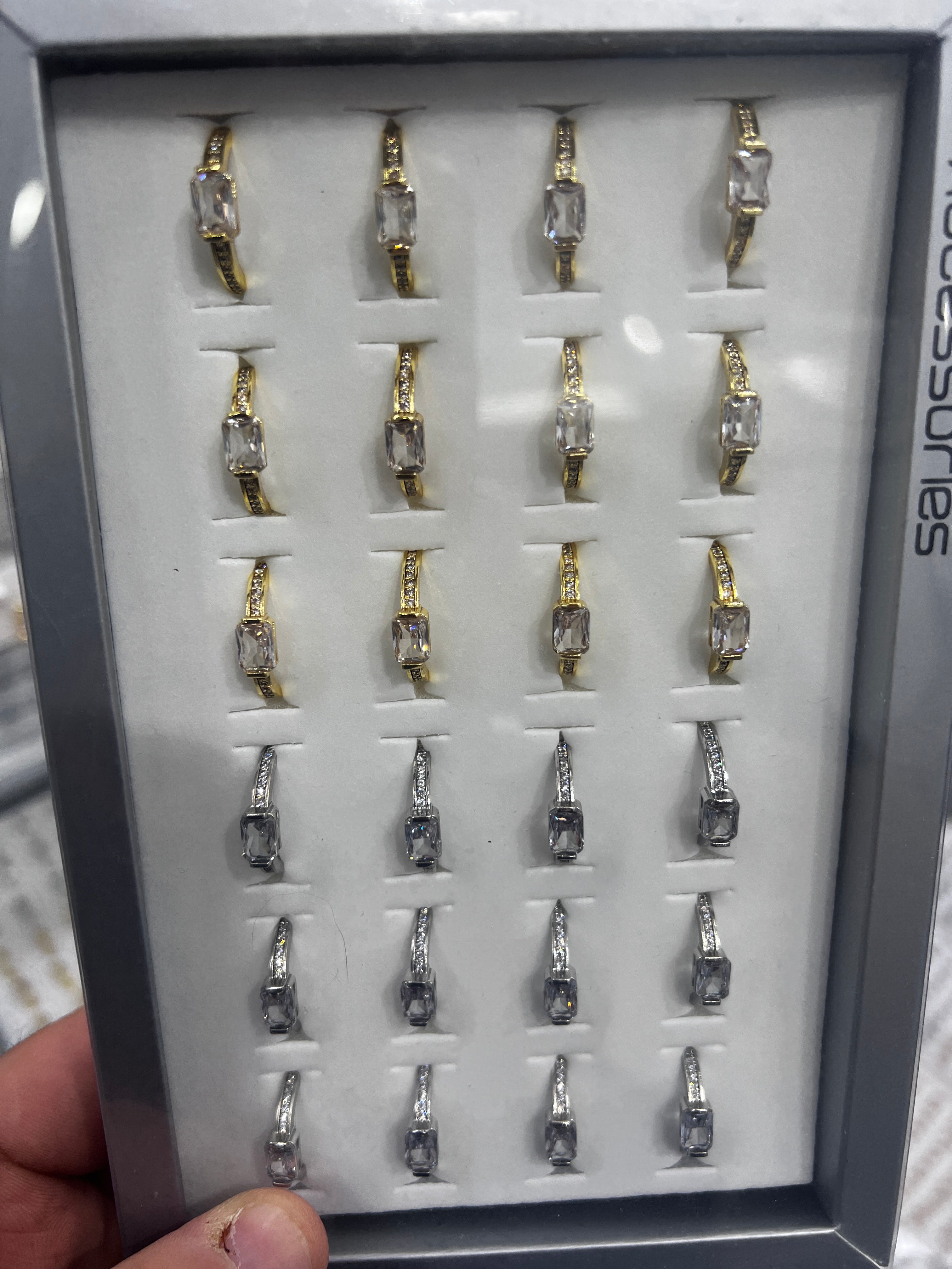 Zirkon Pirinç Yüzük Ayarlı 8