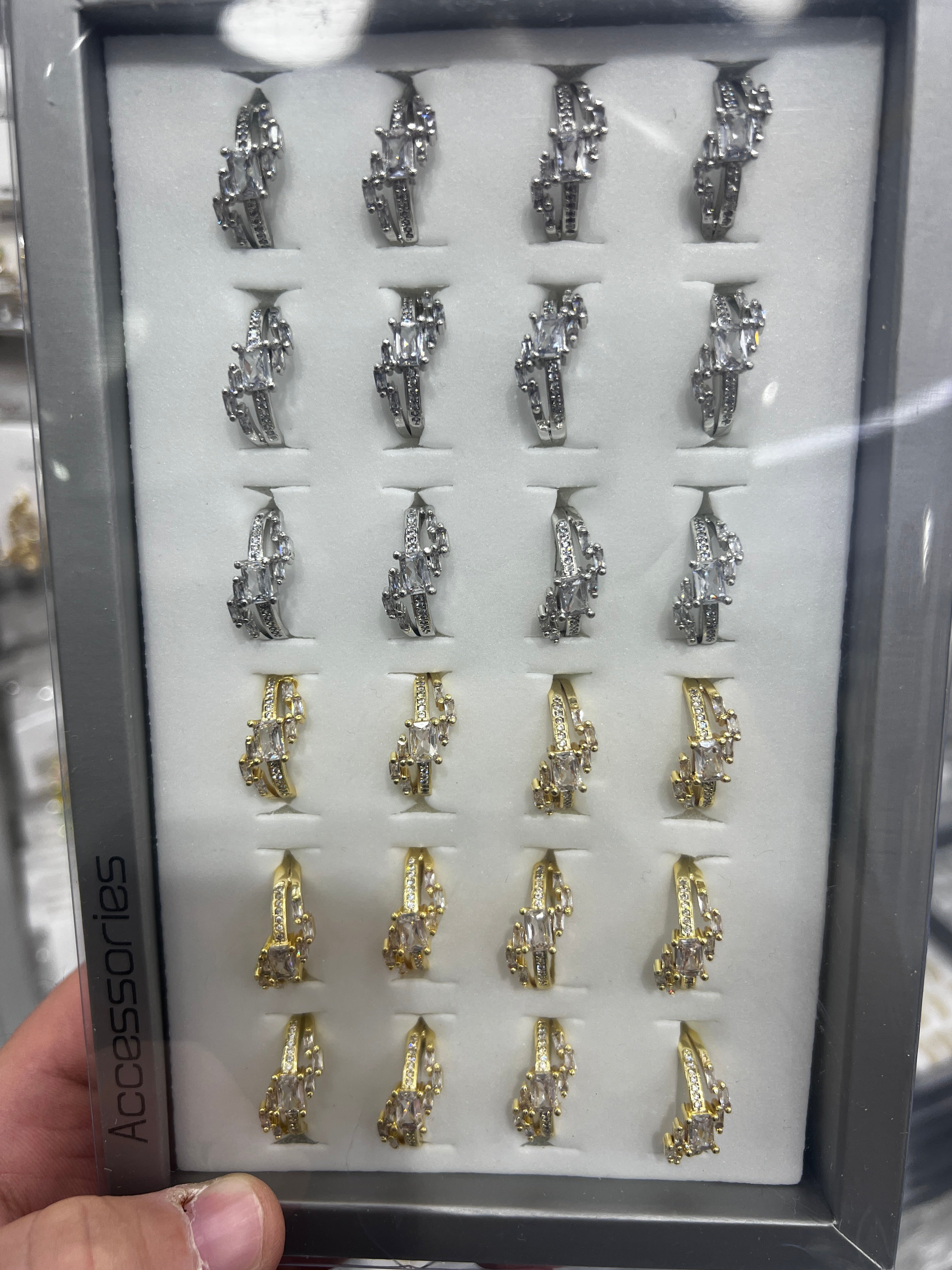 Zirkon Pirinç Yüzük Ayarlı 10