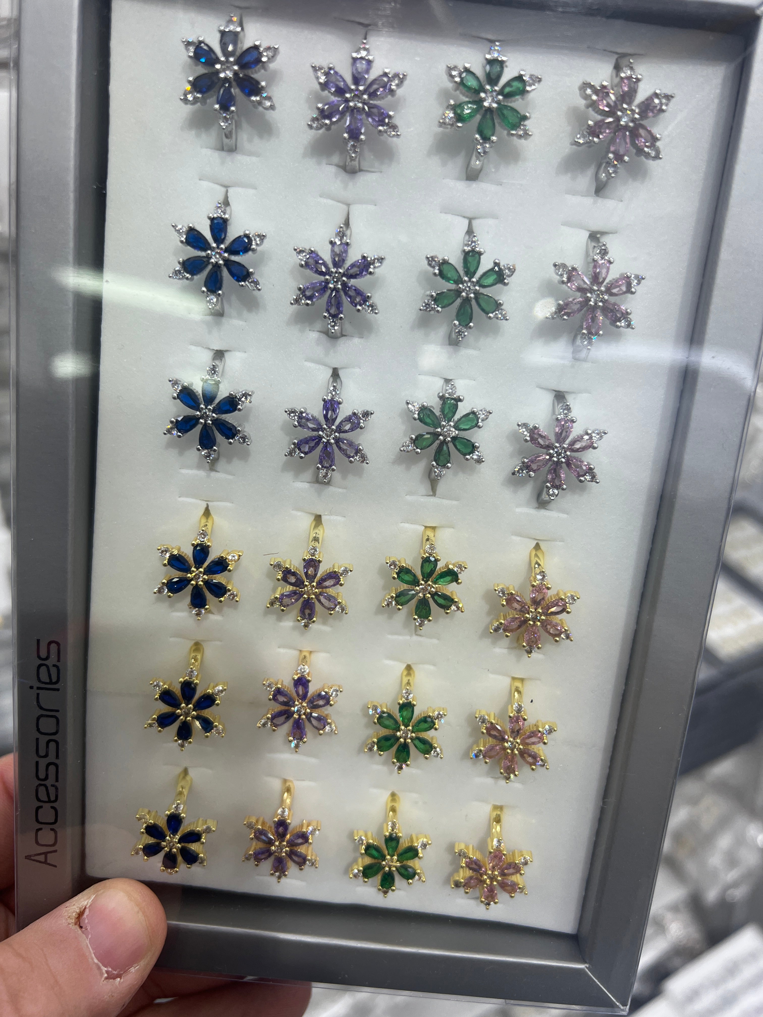 Zirkon Pirinç Yüzük Ayarlı 11