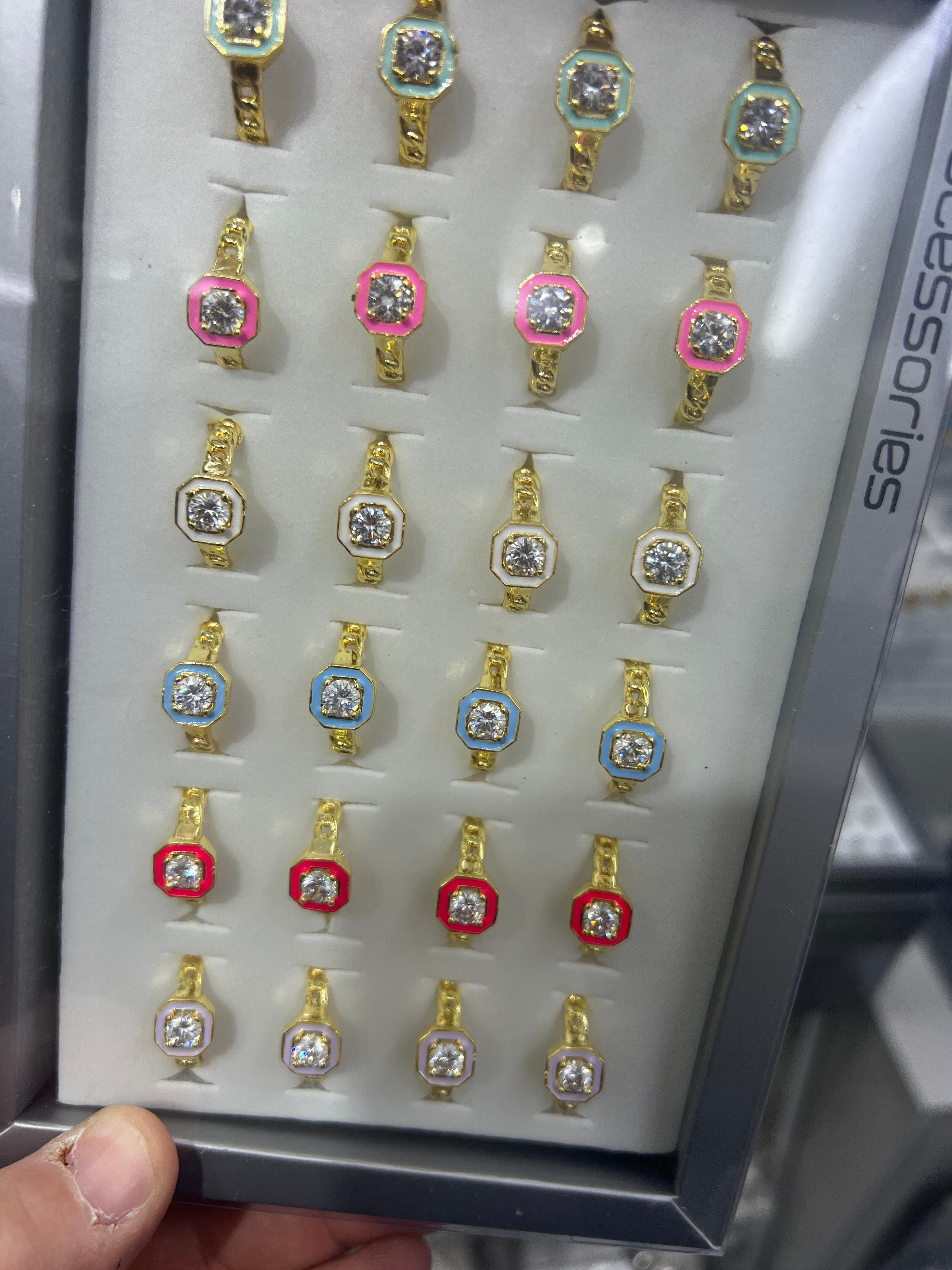 Zirkon Pirinç Yüzük Ayarlı 13