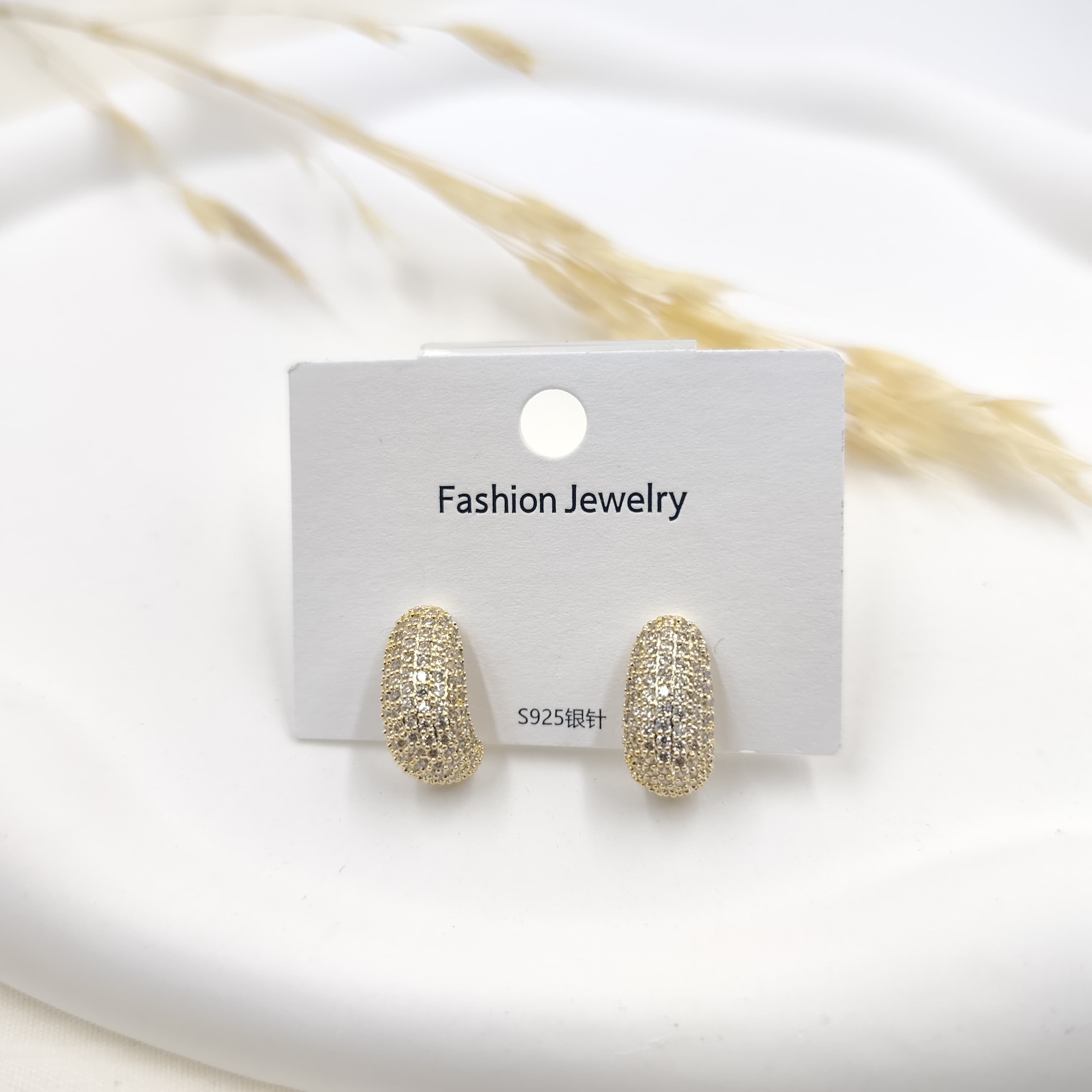 Zirkon Küpe Gold 14