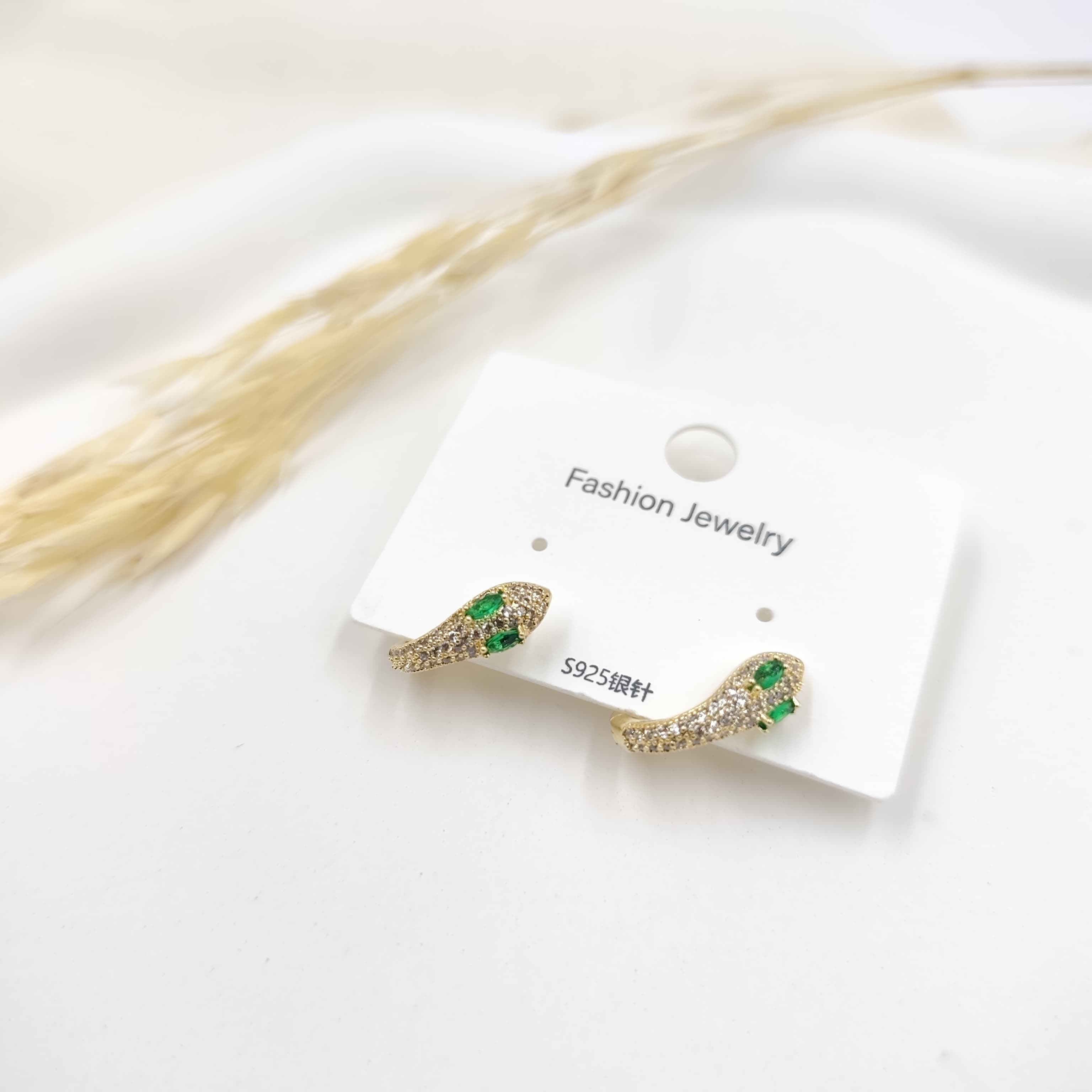 Zirkon Küpe Gold 22