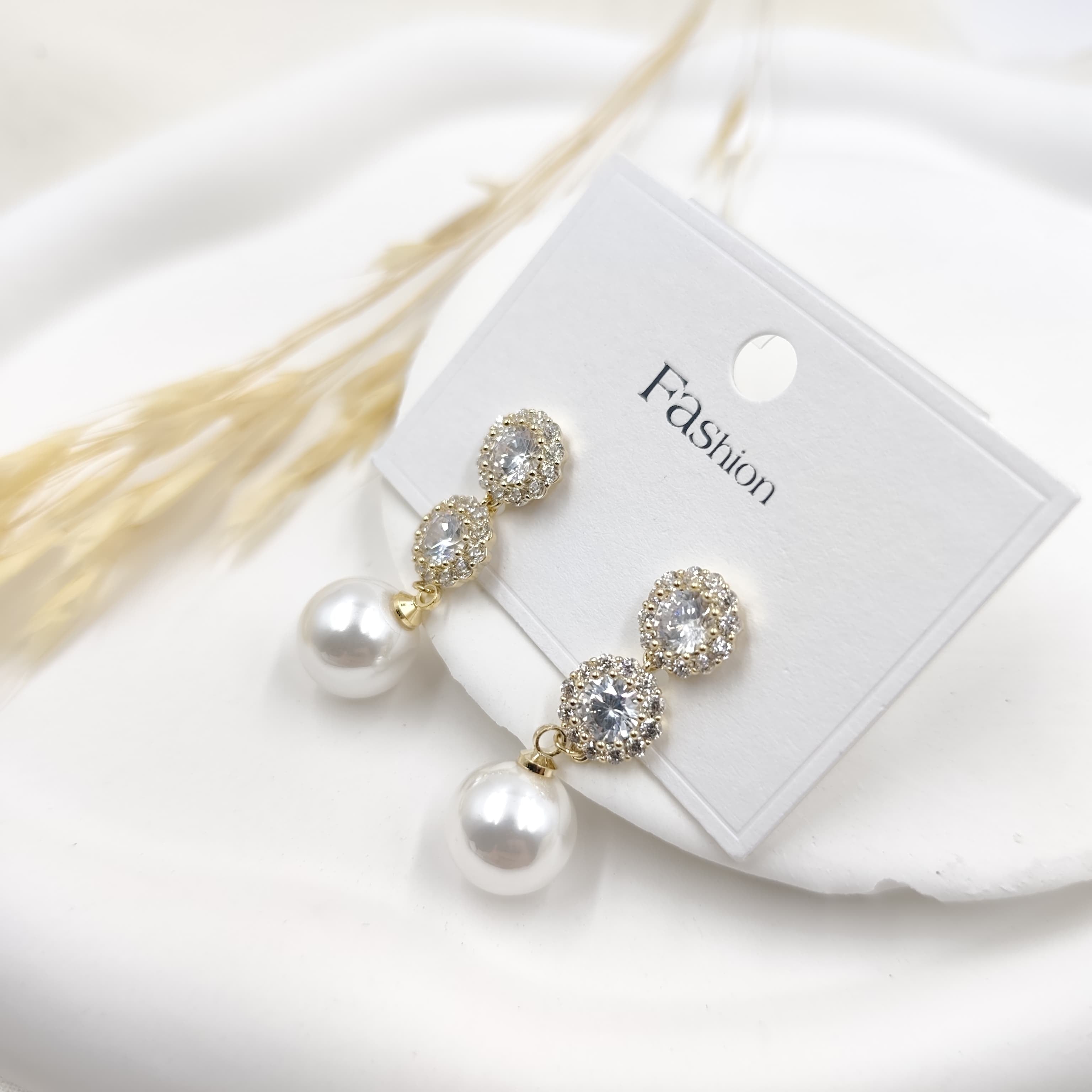 Zirkon Küpe Gold 34