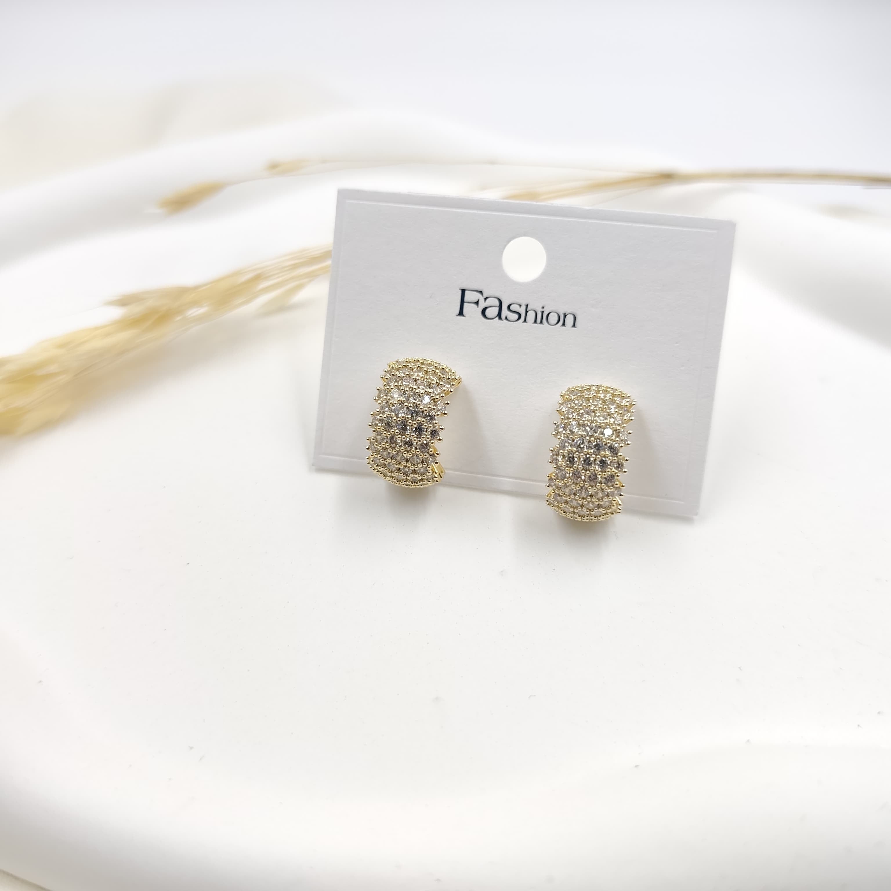 Zirkon Küpe Gold 36