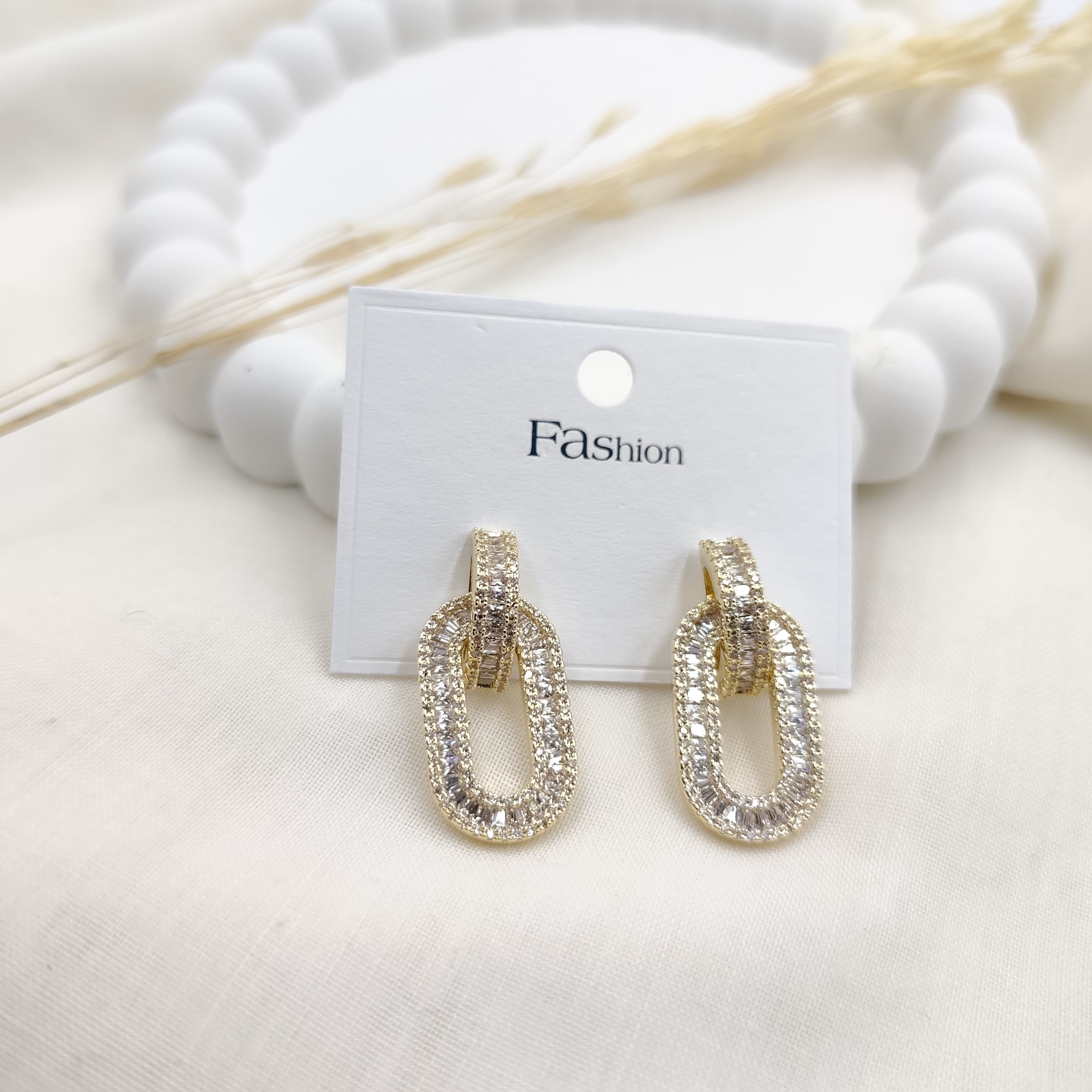 Zirkon Küpe Gold 38